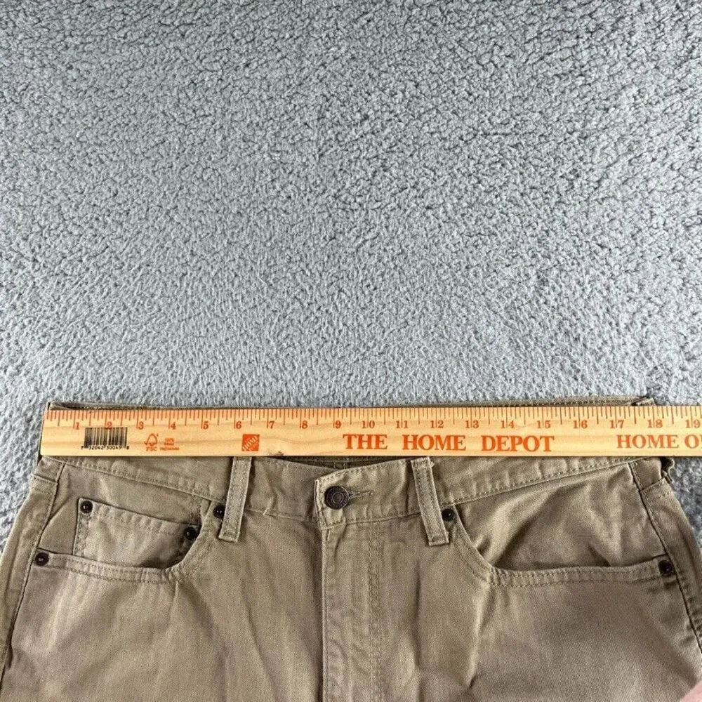 NEW Levis 505 Jeans Mens 36x29 Beige Straight Leg Regular Fit Denim Grunge Chore